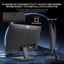GameOn GOB22FHD75VA 22 Inch FHD, 75 Hz, Va, Flat Gaming Monitor Fixed Stand