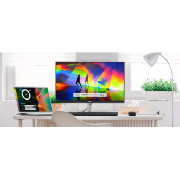 Dell S2421HN 24 Inch Full HD 1920 x 1080 75Hz IPS Ultra-Thin Bezel Monitor 2 x HDMI Ports, Audio Line Out, Adaptive AMD Freesync (Silver)