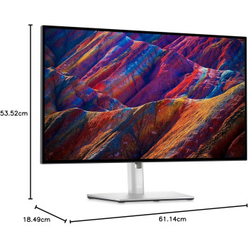 Dell U2723QE UltraSharp USB-C 27 Inch 4K UHD (3840x2160) Monitor, 60Hz, IPS, 5ms, 98% DCI-P3, Hdr400, 3 x USB-C, 2 x Display Port, HDMI, 5 x USB, RJ45, 3 Year Warranty, Silver