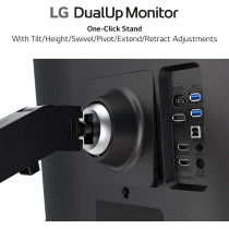 LG 28MQ780-B 28 Inch SDQHD (2560 X 2880) Nano IPS Dualup Monitor With Ergo Stand, DCI-P3 98% (Typ.) With Hdr10, USB Type-C (90W PD) - Black