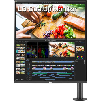 LG 28MQ780-B 28 Inch SDQHD (2560 X 2880) Nano IPS Dualup Monitor With Ergo Stand, DCI-P3 98% (Typ.) With Hdr10, USB Type-C (90W PD) - Black