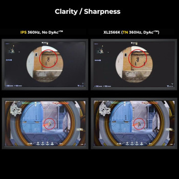 BenQ Zowie XL2566K 24.5 Fast TN In 360Hz Gaming Monitor Motion Clarity Dyac, 1080P, XL Setting To Share, Custom Quick Menu, S Switch, Shield, Smaller Base, Adjustable Height & Tilt, Black