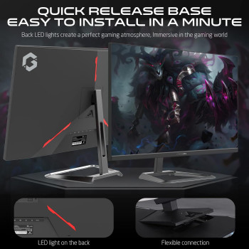 GameOn GOE32FHD165VA 32 Inch FHD, 165Hz, 1ms Flat Gaming Monitor, Black - (HDMI 2.1 Console Compatible)