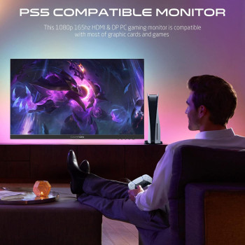 GameOn GOE32FHD165VA 32 Inch FHD, 165Hz, 1ms Flat Gaming Monitor, Black - (HDMI 2.1 Console Compatible)