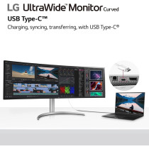 LG Ultrawide Monitor (49WQ95C) 49 Inch 32:9 Nano IPS Display, DQHD(5120 x 1440P) At 144Hz, DCI-P3 98%, Display HDR400, Curved