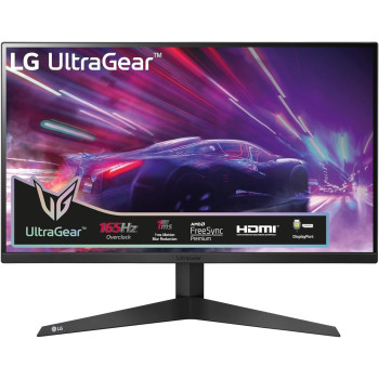 LG Electronics Ultragear Gaming Monitor 24GQ50F-B - 23.8 Inch, VA Panel, 165Hz, 1ms MBR, 1920 x 1080 P, AMD Freesync Premium, Gaming UI
