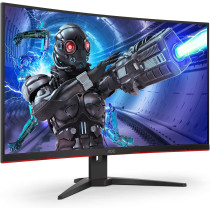 AOC C32G2ZE 32 Inch Curved Frameless Gaming Monitor, Full HD 1920x1080, VA, 0.5Ms 240Hz, AMD Freesync Premium, DP/HDMI/VGA, Vesa, 3-3-1 Re-Spawn Program, Xbox PS5 Switch,Black