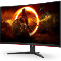 AOC C32G2ZE 32 Inch Curved Frameless Gaming Monitor, Full HD 1920x1080, VA, 0.5Ms 240Hz, AMD Freesync Premium, DP/HDMI/VGA, Vesa, 3-3-1 Re-Spawn Program, Xbox PS5 Switch,Black