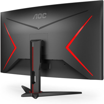 AOC C32G2ZE 32 Inch Curved Frameless Gaming Monitor, Full HD 1920x1080, VA, 0.5Ms 240Hz, AMD Freesync Premium, DP/HDMI/VGA, Vesa, 3-3-1 Re-Spawn Program, Xbox PS5 Switch,Black