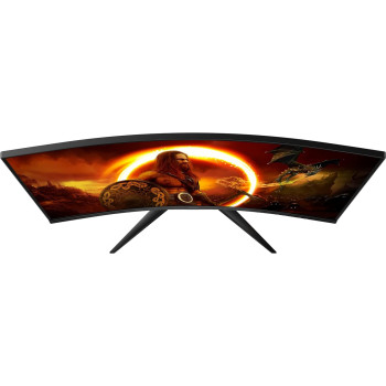 AOC C32G2ZE 32 Inch Curved Frameless Gaming Monitor, Full HD 1920x1080, VA, 0.5Ms 240Hz, AMD Freesync Premium, DP/HDMI/VGA, Vesa, 3-3-1 Re-Spawn Program, Xbox PS5 Switch,Black