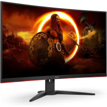 AOC C32G2ZE 32 Inch Curved Frameless Gaming Monitor, Full HD 1920x1080, VA, 0.5Ms 240Hz, AMD Freesync Premium, DP/HDMI/VGA, Vesa, 3-3-1 Re-Spawn Program, Xbox PS5 Switch,Black