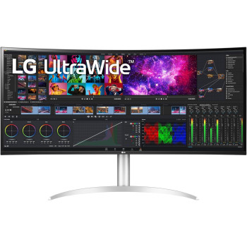 LG 40WP95C-W 40 Inch Ultrawide Curved WUHD (5120 x 2160) 5K2K Nano IPS Display, DCI-P3 98% (Typ.) With Hdr10, Thunderbolt 4 With 96W PD, 3-Side Virtually Borderless Design Tilt/Height/Swivel Stand, Black