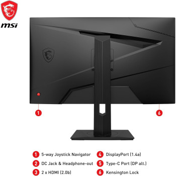 MSI G274QPF-QD, 27 Inch Gaming Monitor, 2560 x 1440(QHD), IPS, 170Hz, Freesync Premium, Hdr400, HDMI, Display Port, USB C, Tilt