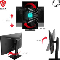 MSI G274QPF-QD, 27 Inch Gaming Monitor, 2560 x 1440(QHD), IPS, 170Hz, Freesync Premium, Hdr400, HDMI, Display Port, USB C, Tilt