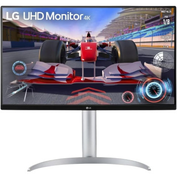 LG 27 Inch VA UHD 4K 144Hz Hdr Gaming Monitor With Speaker, HDMI 2.1, Display Port, USB-C, USB, White-27UQ750