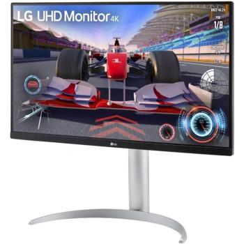 LG 27 Inch VA UHD 4K 144Hz Hdr Gaming Monitor With Speaker, HDMI 2.1, Display Port, USB-C, USB, White-27UQ750