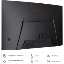 Koorui 27E6QC QHD Curved 27 Inch Monitor, Fast VA Computer Gaming Monitor (2560 x 1440P, R1800, 144Hz, 1Ms, DCI-P3 85%, DP+HDMI, Game Mode, Eye Protection, Rocker Button), Narrow Bezel On Three Sides