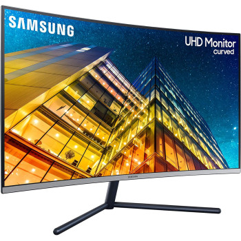 Samsung U32R590 CW UHD 32 Inch 3840 x 2160 Pixels 1500R Curved Screen, Tilt Adjustment, Flicker-Free Monitor, 60 Hz Refresh Rate, Dark Blue Grey
