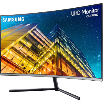 Samsung U32R590 CW UHD 32 Inch 3840 x 2160 Pixels 1500R Curved Screen, Tilt Adjustment, Flicker-Free Monitor, 60 Hz Refresh Rate, Dark Blue Grey