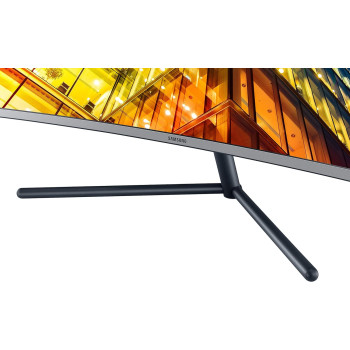 Samsung U32R590 CW UHD 32 Inch 3840 x 2160 Pixels 1500R Curved Screen, Tilt Adjustment, Flicker-Free Monitor, 60 Hz Refresh Rate, Dark Blue Grey