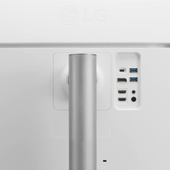 LG 38WP85C 38 Inch Curved 21:9 Ultrawide QHD+ (384x1600) IPS Monitor With USB Type C, Hdr10, Stereo Speaker, HDMI, DP, Tilt/Height Adjustable Stand - White