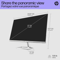 HP New 27 Inch FHD 1080P IPS LED Anti-Glare Monitor, AMD Freesync, 70Hz, 300 Nits, 2 HDMI & VGA Ports, Tilt (M27F) - Silver And Black (27 Inch)