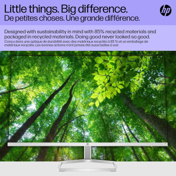 HP New 27 Inch FHD 1080P IPS LED Anti-Glare Monitor, AMD Freesync, 70Hz, 300 Nits, 2 HDMI & VGA Ports, Tilt (M27F) - Silver And Black (27 Inch)