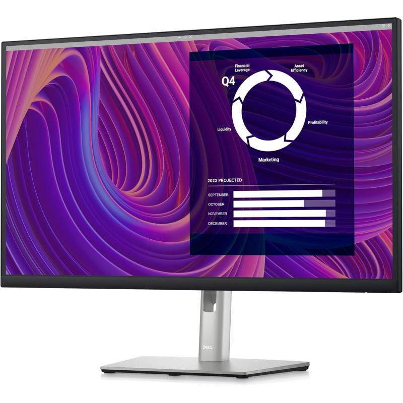 Dell P2723D Monitor - 26.96 Inches QHD (2560 x 1440) 60Hz Display, SRGB 99%, 5ms Response Time, HDMI/DP/USB 3.2 Gen 1 Connectivity, Height/Tilt/Swivel/Pivot Adjustability, 16.7 Million Colors - Black