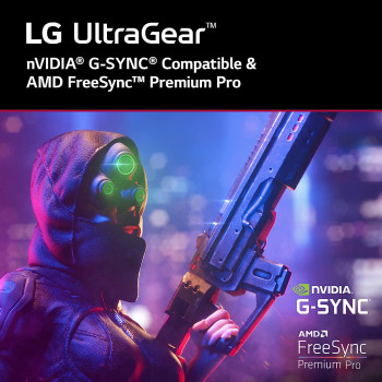 LG 32GQ850 B 32 Inch QHD 2560 x 1440 Nano IPS Gaming Monitor With 1Ms Response Time And 240Hz Refresh Rate, Gync Compatible & AMD Freesync Premium Pro, Black, 32GQ850-B.AUS, LG32GQ850B