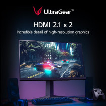 LG 32GQ850 B 32 Inch QHD 2560 x 1440 Nano IPS Gaming Monitor With 1Ms Response Time And 240Hz Refresh Rate, Gync Compatible & AMD Freesync Premium Pro, Black, 32GQ850-B.AUS, LG32GQ850B