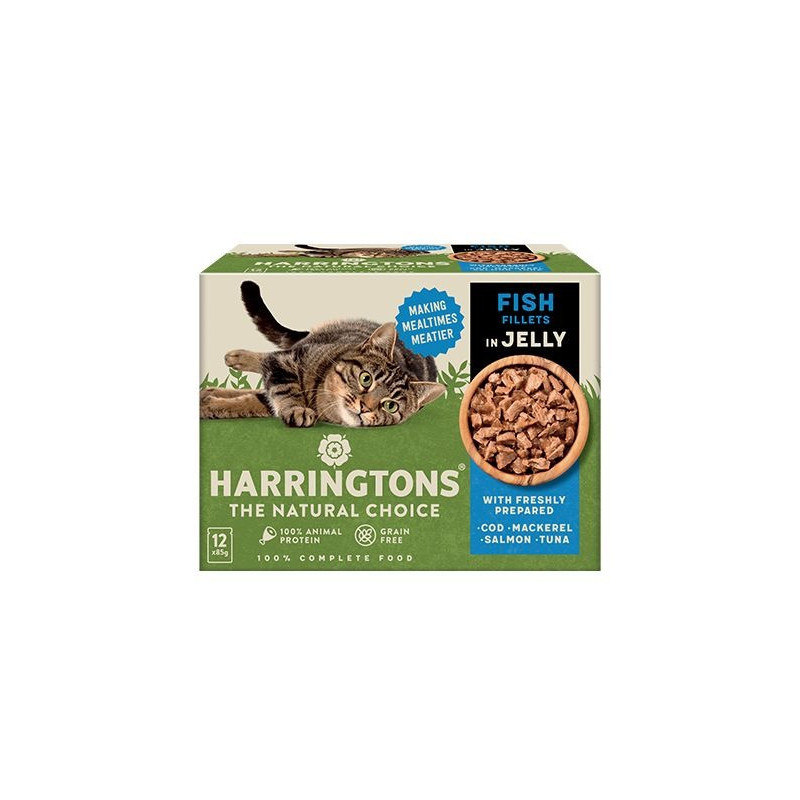 Harringtons Fish In Jelly Wet Cat Food Multipack