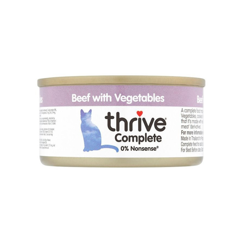 Thrive 75g Complete Cat Beef With Vegetables Wet Food