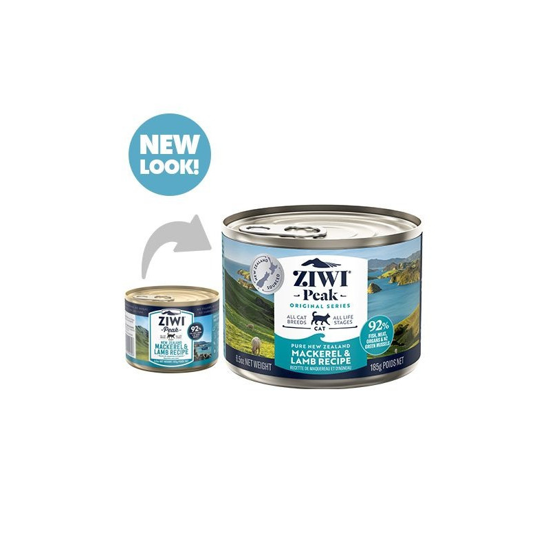 ZiwiPeak 185g Mackerel And Lamb Recipe Wet Cat Food