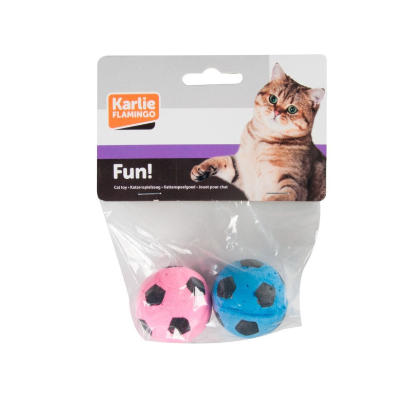 Flamingo Cat Toy Sponge Football, OS, PINK ,BLUE
