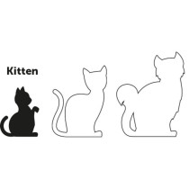 Flamingo Topo Mouse Motif Kitten Harness & Leash, BLACK
