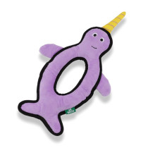 Beco Rough and Tough Narwhal Soft Dog Toy, LARGE, PURPLE