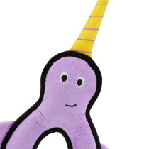 Beco Rough and Tough Narwhal Soft Dog Toy, LARGE, PURPLE