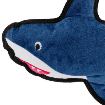 Beco Rough and Tough Shark Soft Dog Toy, LARGE, BLUE