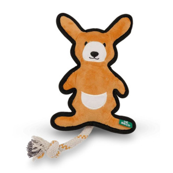 Beco Dual Material Kangaroo Soft Dog Toy, BROWN