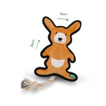 Beco Dual Material Kangaroo Soft Dog Toy, BROWN