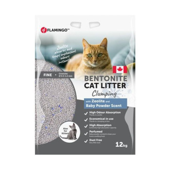 Flamingo 12Kg Bentonite Cat Litter Zeolite Baby Powder