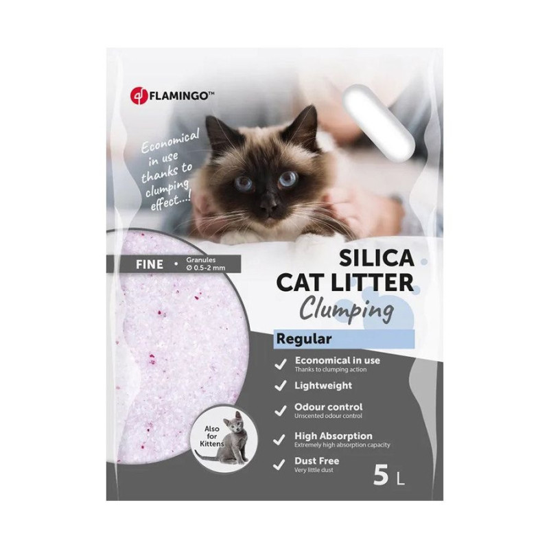 Flamingo 5L Silica Fine Clumping Regular Cat Litter