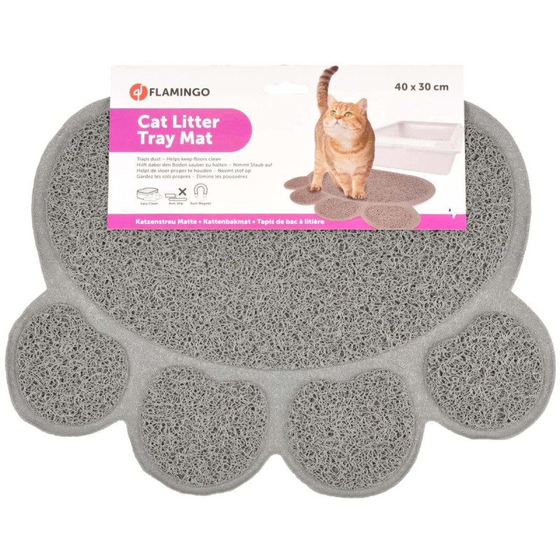 Flamingo Cat Litter Tray Paw Mat, SMALL - 40 X 30 cm