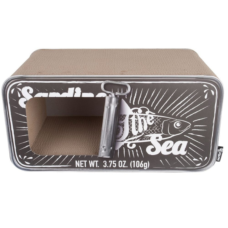 District 70 Sardine 2-in-1 Cat Scratcher & Cave, Black