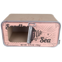 District 70 Sardine 2-in-1 Cat Scratcher & Cave, Pink