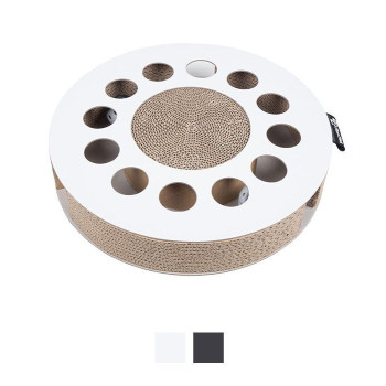 District 70 Whirl Cardboard Cat Scratch Toy, BLACK 