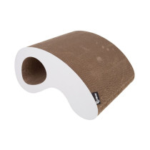 District 70 Rocking Cardboard Cat Scratcher, BROWN - WHITE