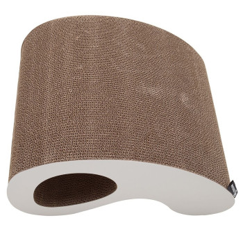 District 70 Rocking Cardboard Cat Scratcher, BROWN - WHITE