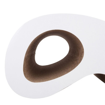 District 70 Rocking Cardboard Cat Scratcher, BROWN - WHITE