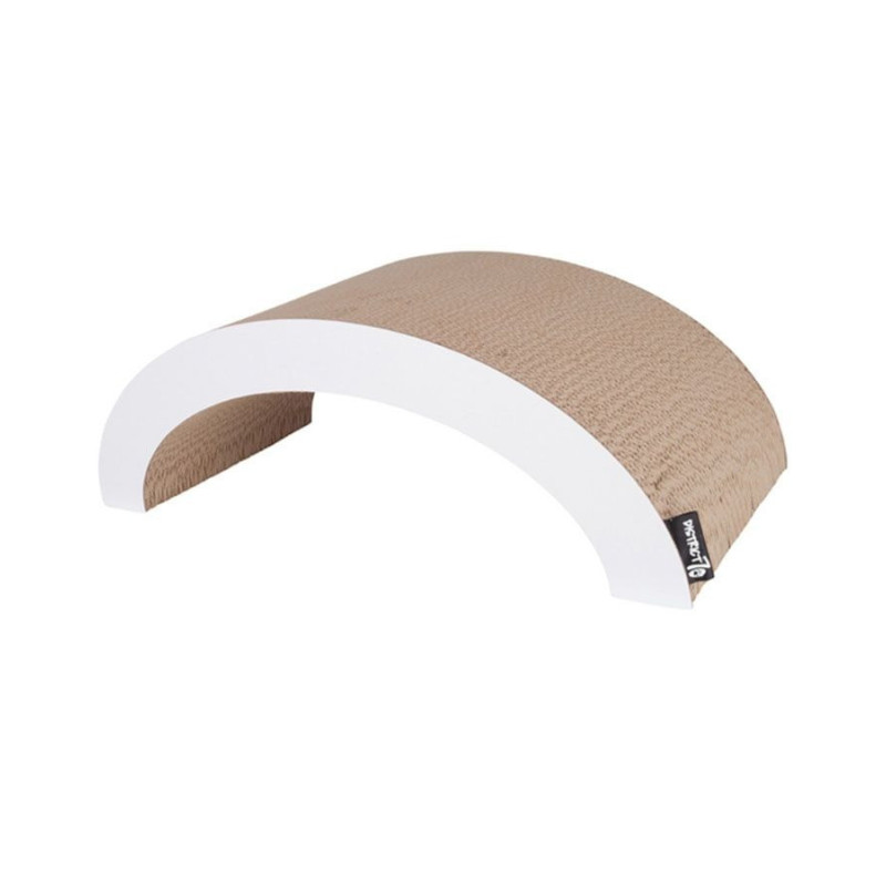 District 70 Arch Cardboard Cat Scratcher, BROWN - WHITE